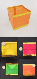 Wholesale Paper Square Water Lamp Gold Customized Color Paper Blessing Wishing River Floating Lamp <strong>Lantern</strong> With <strong>Candle</strong> - Product Image 3