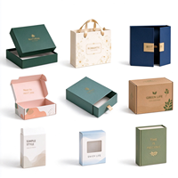 Boîte en carton personnalisée avec couvercle et base, tiroir, fenêtre, emballage en carton ondulé kraft avec impression Pantone