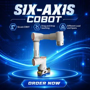 แขนหุ่นยนต์ร่วมปฏิบัติงานอัตโนมัติ DIY 6 แกน สำหรับหยิบจับ วาง ซ่อมเชื่อม และจัดเรียงสินค้า - Product Image 1