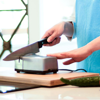 Aiguiseur de couteaux électriques multi-usages Haute qualité 220V Accessoires de cuisine Aluminium Système de cuisine durable