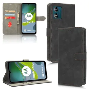 Nouvelle <span class=keywords><strong>coque</strong></span> de protection pour appareil photo en cuir PU avec blocage RFID, porte-cartes et étui portefeuille pour téléphone portable <span class=keywords><strong>Motorola</strong></span> Moto <span class=keywords><strong>E13</strong></span> L - Product Image 1
