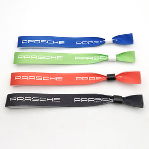 <span class=keywords><strong>Bracelet</strong></span> personnalisé en tissu et nylon, bracelets ajustables avec Clip en plastique, pour une utilisation à une fois - Product Image 5