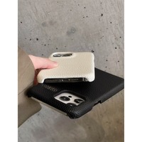 Étui de téléphone en cuir texturé Litchi simplifié pour iPhone 15 Pro Max 14 Pro 12 Pro Max 11