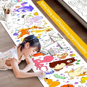 Grundschüler Zeichen rolle Lange Graffiti Malerei Wand Zeichen papier Nicht färbende Kindergarten Färbung Kunst zubehör - Product Image 3