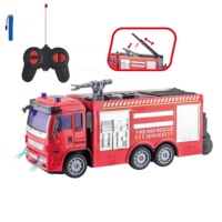 KK Nouveau 4WD Télécommande Camion de Pompiers Jouet avec Lumière Câble USB Inclus RC Ingénieur Voiture Jouet pour Enfants