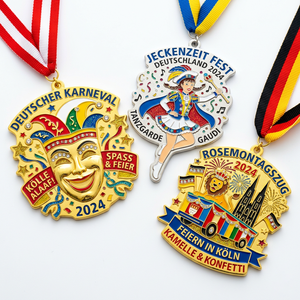 Medallas Conmemorativas de Honor Personalizadas de Metal, Estampadas y Pulimentadas, en Aleación de Cobre, Zinc, Plata y Oro Antiguo, para Festivales, Carnavales y Desfiles - Product Image 1