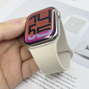 Correa de Repuesto Magnética de Silicona Suave con Patrón de Lichí para <span class=keywords><strong>Apple</strong></span> <span class=keywords><strong>Watch</strong></span> 10 11, para iWatch de 46mm y 49mm - Product Image 3