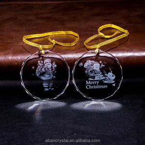 Ciondolo di vetro all'ingrosso 2025 decorazione personalizzata di natale sublimazione di vetro ornamenti di cristallo - Product Image 6