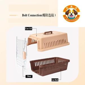 Portador de mascotas grande de plástico <span class=keywords><strong>para</strong></span> gato, perro, <span class=keywords><strong>caja</strong></span> de viaje, cesta, jaula, transporte al aire libre, <span class=keywords><strong>caja</strong></span> de aire <span class=keywords><strong>para</strong></span> mascotas - Product Image 4