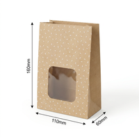 Sachets personnalisés avec logo et fenêtre transparente, sacs à pain en papier kraft avec fenêtre, emballages pour biscuits et chocolats