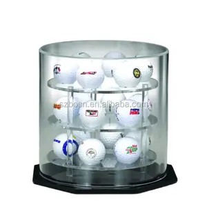 Acrylic Golf Ball Round Case , Perspex Golf Case, Clear Acrylic Golf Display Box