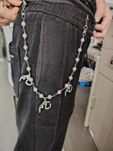 מחיר מפעל מחיר המפעל מצופה זהב jesus שרשרת שרשרת זהב צבעונית עם חיקוי פנינה סגנון אופנה - Product Image 4