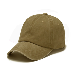 Casquette de baseball unisexe 6 panneaux en <span class=keywords><strong>coton</strong></span> 100% avec logo personnalisé Casquette de papa vintage Casquette de cowboy vintage Casquette de baseball ajustable - Product Image 2