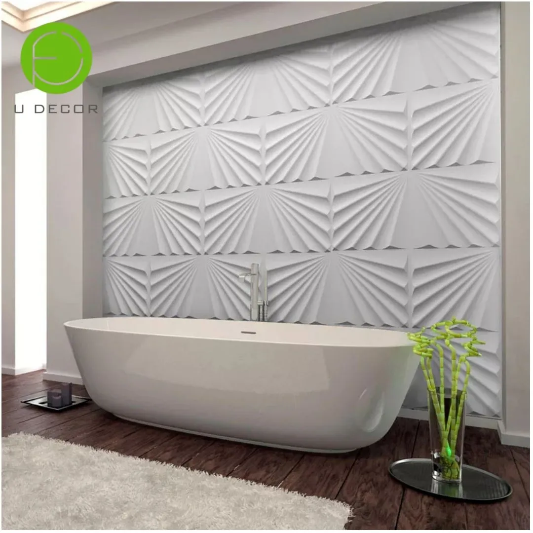 UDK Wall Panel PVC Material Mountain Pattern Light-Weight Embossed Paintable Wall Panels for Wall