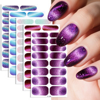 2026 Autocollants pour ongles en gel polonais 100% véritable, entièrement durcis, personnalisés, avec art 3D à pigments perlés, sans cuisson
