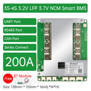 JiaBaiDa SP04S075 3.2V <span class=keywords><strong>LiFePO4</strong></span> 3.7V Li-ion 3S 4S <span class=keywords><strong>12V</strong></span> 50A 100A 150200Aスマート<span class=keywords><strong>BMS</strong></span> UART 485 CAN Free BT - Product Image 5