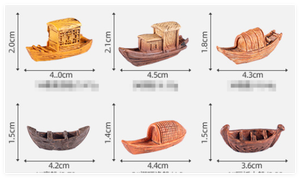 Micro giardino paesaggistico 3D <span class=keywords><strong>architettura</strong></span> in resina artigianale casa delle bambole Jet nave barca a vela barche in miniatura statuette giocattoli per bambini - Product Image 2