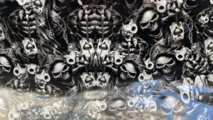 <span class=keywords><strong>Film</strong></span> hydrographique Fearful Death pour casque, moto, intérieur de voiture, papier et <span class=keywords><strong>film</strong></span> d'impression par transfert d'eau - Product Image 2