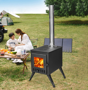 Outdoor Camping Cooking Solid <strong>Fuel</strong> Wood Stove <strong>Log</strong> <strong>burner</strong> Pellet Stove Black Tent Stove Heating - Product Image 4