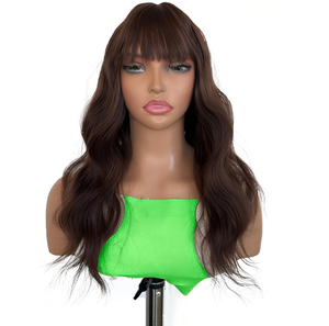 Ensemble de <span class=keywords><strong>cheveux</strong></span> bouclés <span class=keywords><strong>mi</strong></span>-longs de 14 pouces, spécialement conçu pour les personnages féminins. Mèches de <span class=keywords><strong>cheveux</strong></span> artificiels avec <span class=keywords><strong>frange</strong></span>. - Product Image 4