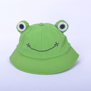 Topi Bucket Katak Bolak-Balik Unisex HF Summer, Bahan Katun Lucu dengan Visor untuk Aktivitas Luar Ruangan untuk Dewasa dan Anak-Anak - Product Image 3