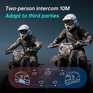 Casco de Motocicleta Y10 MAX con Efectos de Iluminación RGB Coloridos, Resistente al Agua IPX6, Asistente de Voz, Auriculares Inalámbricos con Intercomunicador Bluetooth - Product Image 2