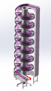 Convoyeur vertical indexé pour boîtes, convoyeur vertical pour cartons à plateaux, machine de convoyage en spirale élévatrice - Product Image 4