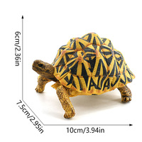 Modèle de tortue reptile en PVC massif, simulation d'assemblage, best-seller transfrontalier, ornements pour aquarium, tortue étoile indienne, aménagement paysager