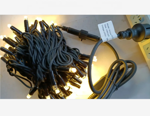 Vàng vàng ấm Trắng + trắng Flash tùy chỉnh kích thước CE ROHS giấy chứng nhận cáp cao su giáng sinh LED String Lights - Product Image 1