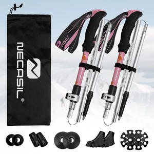 Pro Set equipo <span class=keywords><strong>de</strong></span> senderismo al aire libre telescópico plegable aleación <span class=keywords><strong>de</strong></span> aluminio bastón <span class=keywords><strong>de</strong></span> senderismo con mango <span class=keywords><strong>de</strong></span> EVA conveniente bastón para caminar - Product Image 6