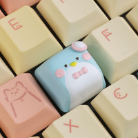 Keycap personnalisé en résine petit pingouin pour clavier mécanique à axe transversal, modèle JM-LT-XDW021, origine Chine, pièce unique et mignonne