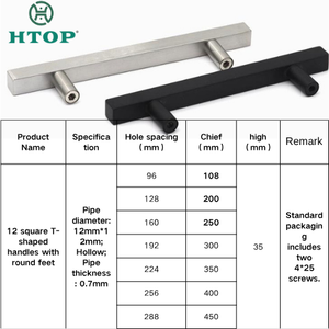 Gagang Kabinet Minimalis dari Baja Anti Karat Bentuk Persegi dalam Warna Perak dan Hitam untuk Pintu Dapur, Kamar Mandi, dan Lemari - Product Image 5