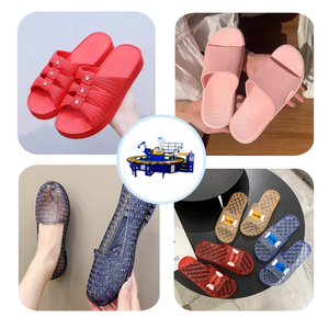 Máquina de moldeo por inyección híbrida eléctrica monocromática con servomotor para la fabricación de calzado, sandalias y zapatillas, con PLC horizontal y control remoto. - Product Image 6