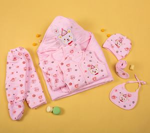 Conjunto de 8 Piezas de Pijamas de Algodón Acolchado de Alta Calidad para Bebés, Ropa de Invierno Cálida y Gruesa para Bebés - Product Image 3