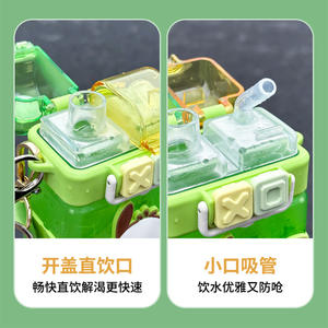 Botella de agua Sanrio Tritan, taza doble para niños, diseño de dibujos animados, uso en verano, regreso a la escuela, taza individual - Product Image 1