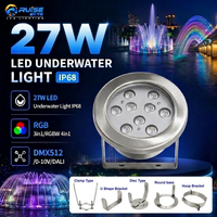Éclairage LED RGB DMX à commande DC24V personnalisable, en acier inoxydable 304, IP68, pour piscine, éclairage sous-marin