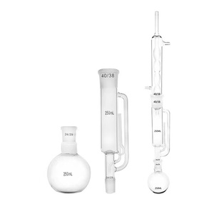 Lab glassware <strong>Soxhlet</strong> Extraction <strong>Apparatus</strong> with Coil Condenser - Product Image 2