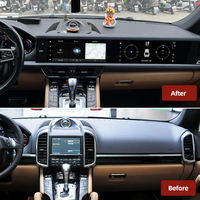 Lecteur DVD de voiture double écran tactile 12,3 pouces, autoradio Android, navigation GPS, CarPlay pour Porsche Cayenne 2010-2017
