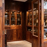 Étagère murale en bois antique pour boutique de détail, style italien, européen, français, vitrine en verre pour bijoux, armoire en bois, vitrine