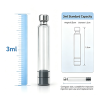 Flacon vide en verre de 3 ml pour cartouche de stylo injecteur, consommables avec bouchon, OEM ODM, marque privée, fabrication sur mesure