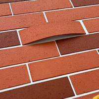 Carreaux de mosaïque en briques rouges Running Bond, crédence en terre cuite pour murs décoratifs de restaurant