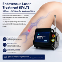 Appareil laser de phlébologie 1470nm+980nm EVLT pour l'ablation laser endoveineuse des varices
