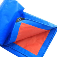 Bâche en PE imperméable d'usine avec œillets, auvent bleu orange, bâche en PE pour toit
