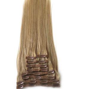Extensions de cheveux à clipser Xuchang <span class=keywords><strong>Harmony</strong></span> 120g 22 pouces, double épaisseur, 100% cheveux humains lisses et soyeux, ondulés, teints, à extrémités épaisses - Product Image 2