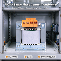 Transformateur de puissance monophasé robuste 700VA, tension personnalisée pour alimentation de laboratoire