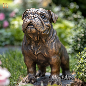 鋳造真鍮犬像彫刻メタルブロンズイングリッシュブルドッグ像 - Product Image 3