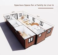 Portable préfabriqué petite maison 13x20ft Mobile extensible préfabriqué maison pour hôtel stand bureau garde maison boutique Villa