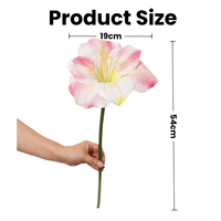 Haute qualité vraie touche artificielle Amaryllis ampoules fleur en plastique souple rouge blanc rose fleur pour la décoration de mariage à la maison