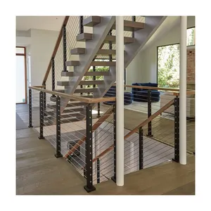 Easy Installed Wire Mesh Railing Cable Wire Railing For Staircase Indoor