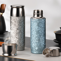 Tasse Thermos à Double Paroi en Titane Pur, Tasse à Thé Portable à Aspiration Magnétique, Bouteille d'Eau en Titane, Bouteille Isotherme Chaude pour Hommes et Femmes